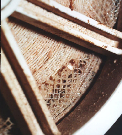 Microbial fouling of reverse osmosis membranes!(图2) reverse‑osmosis‑biofouling‑sample‑2‑dirty‑membrane‑element.png